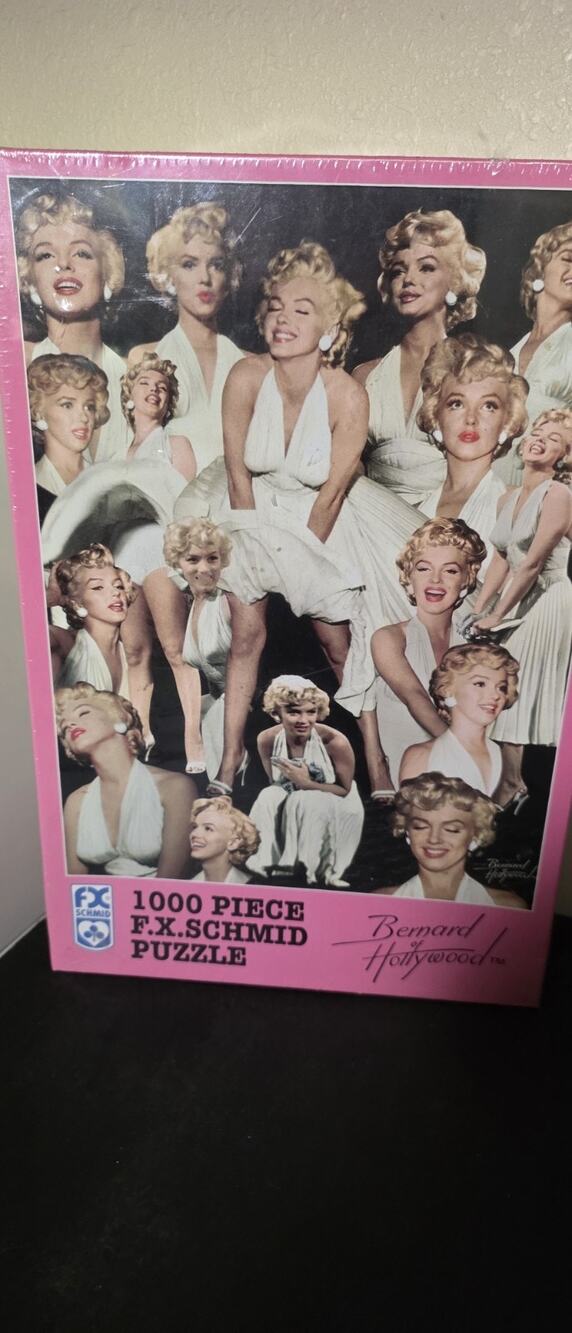 Marilyn Monroe in white Jigsaw Puzzle by F.X. Schmid 1000 piece! 1997 Sealed